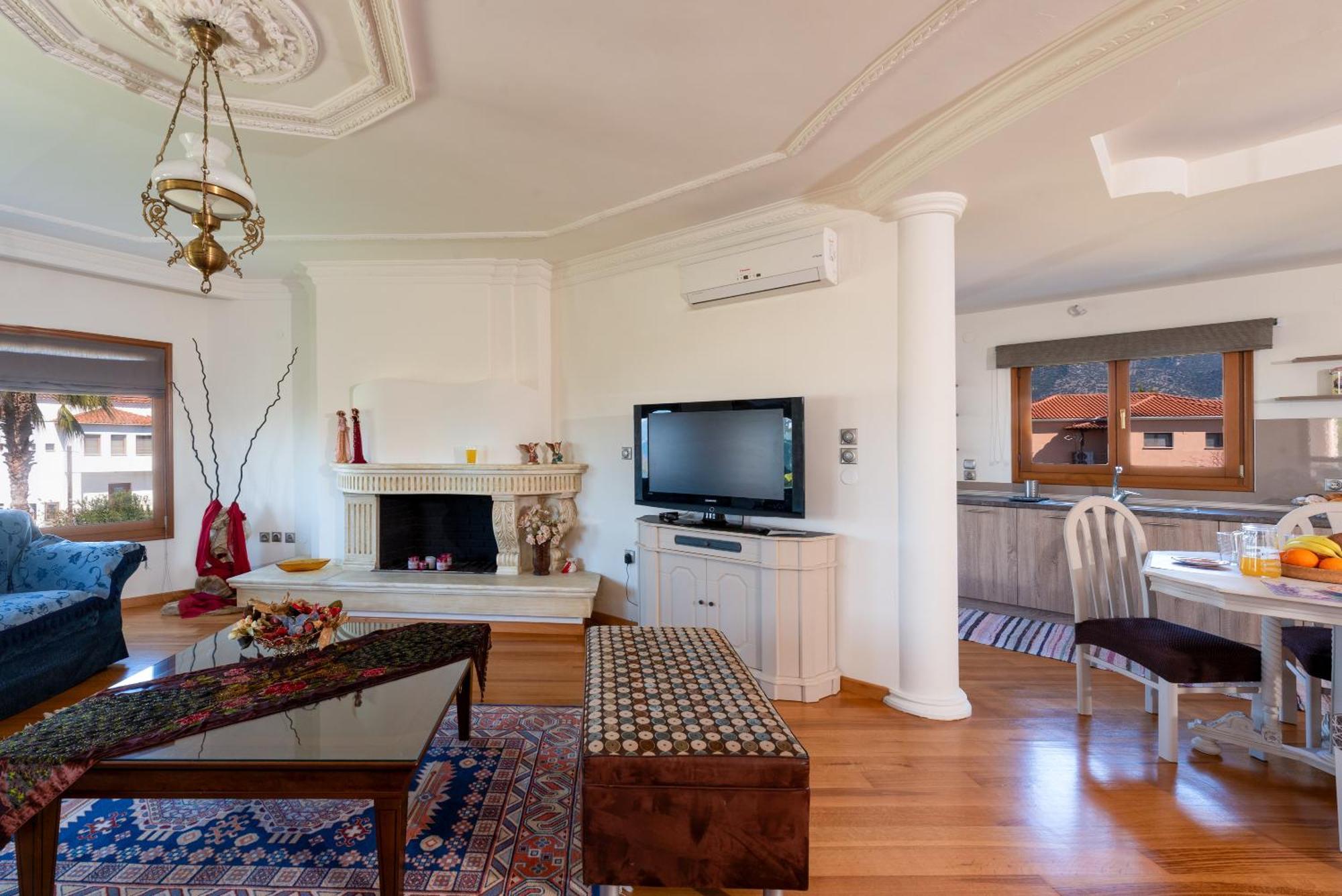 Ferienwohnung Christina'S Twin Palm Trees House Agria Exterior foto