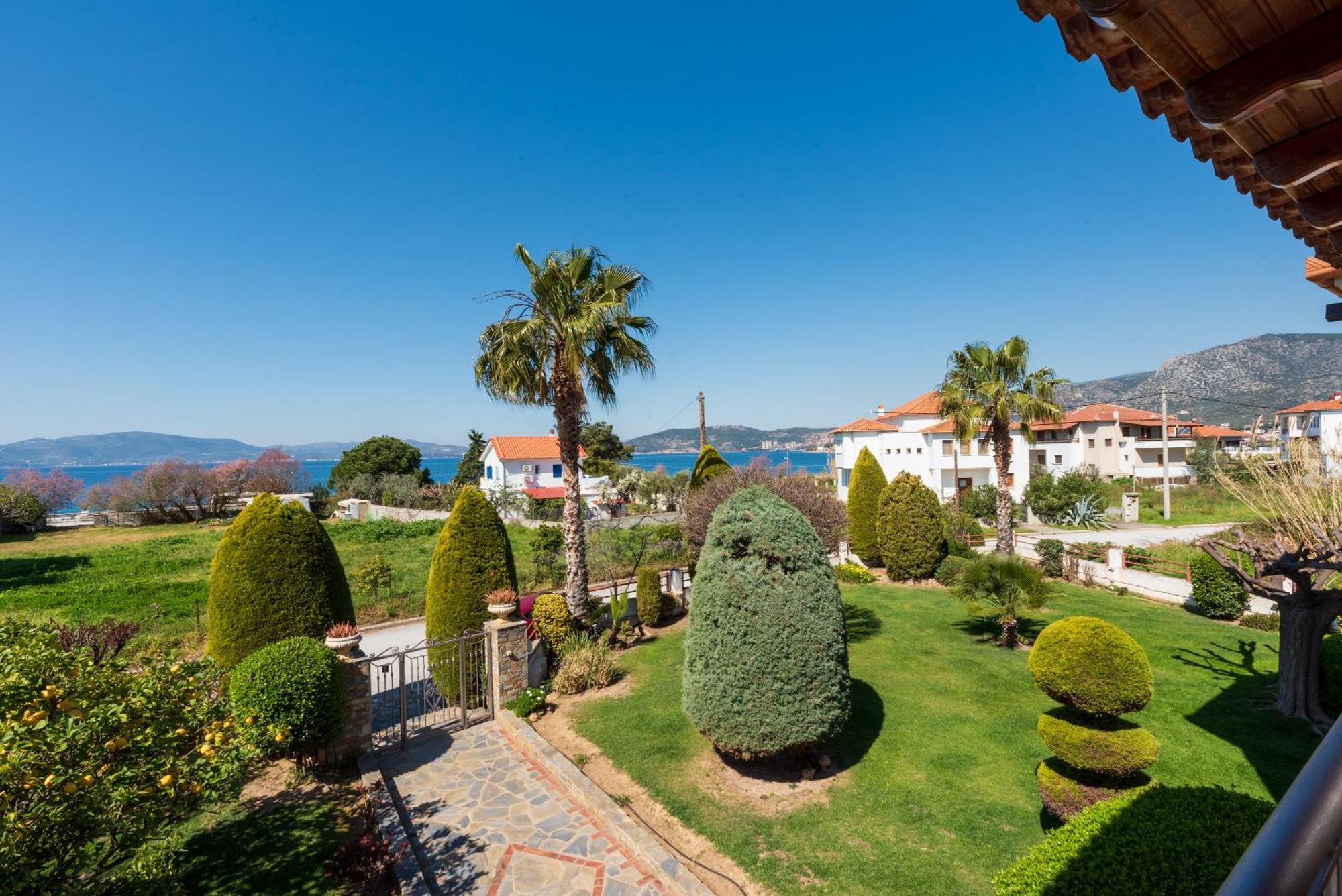 Ferienwohnung Christina'S Twin Palm Trees House Agria Exterior foto