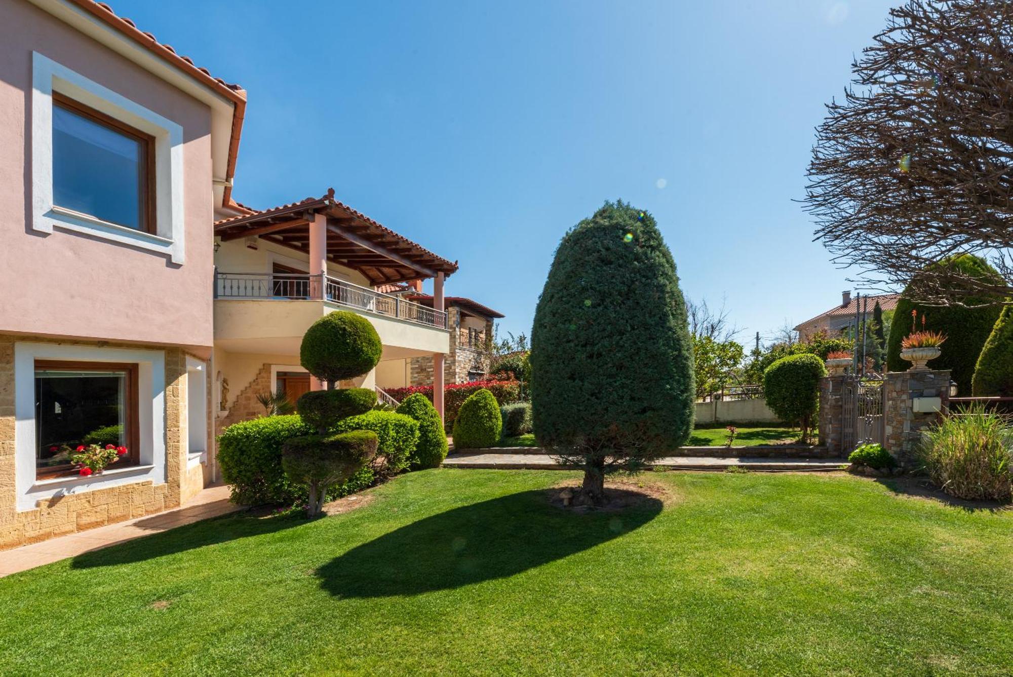 Ferienwohnung Christina'S Twin Palm Trees House Agria Exterior foto